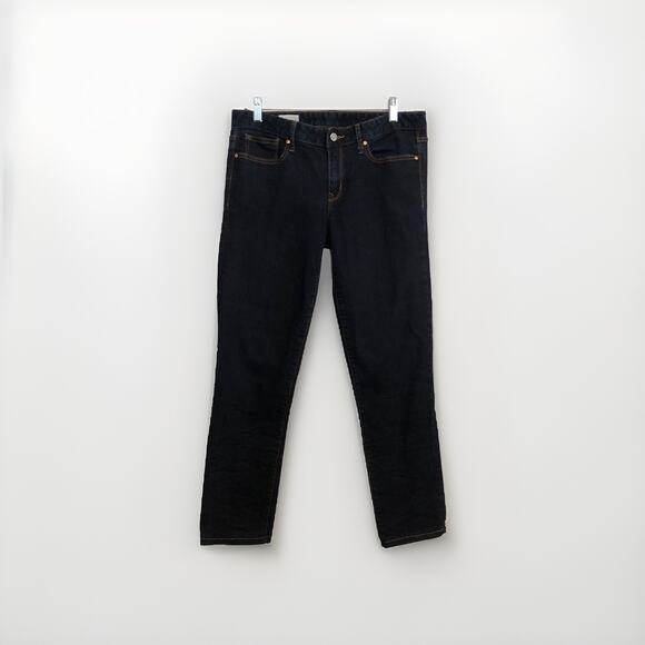 Gap 1969 Always Skinny Jeans 31 Extra Long Dark Wash Denim Straight Leg Pant - Picture 1 of 9